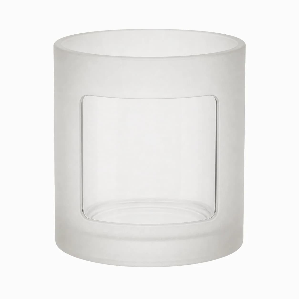 Frosted Candle Jars with Clear Window GPS-CHF-9170