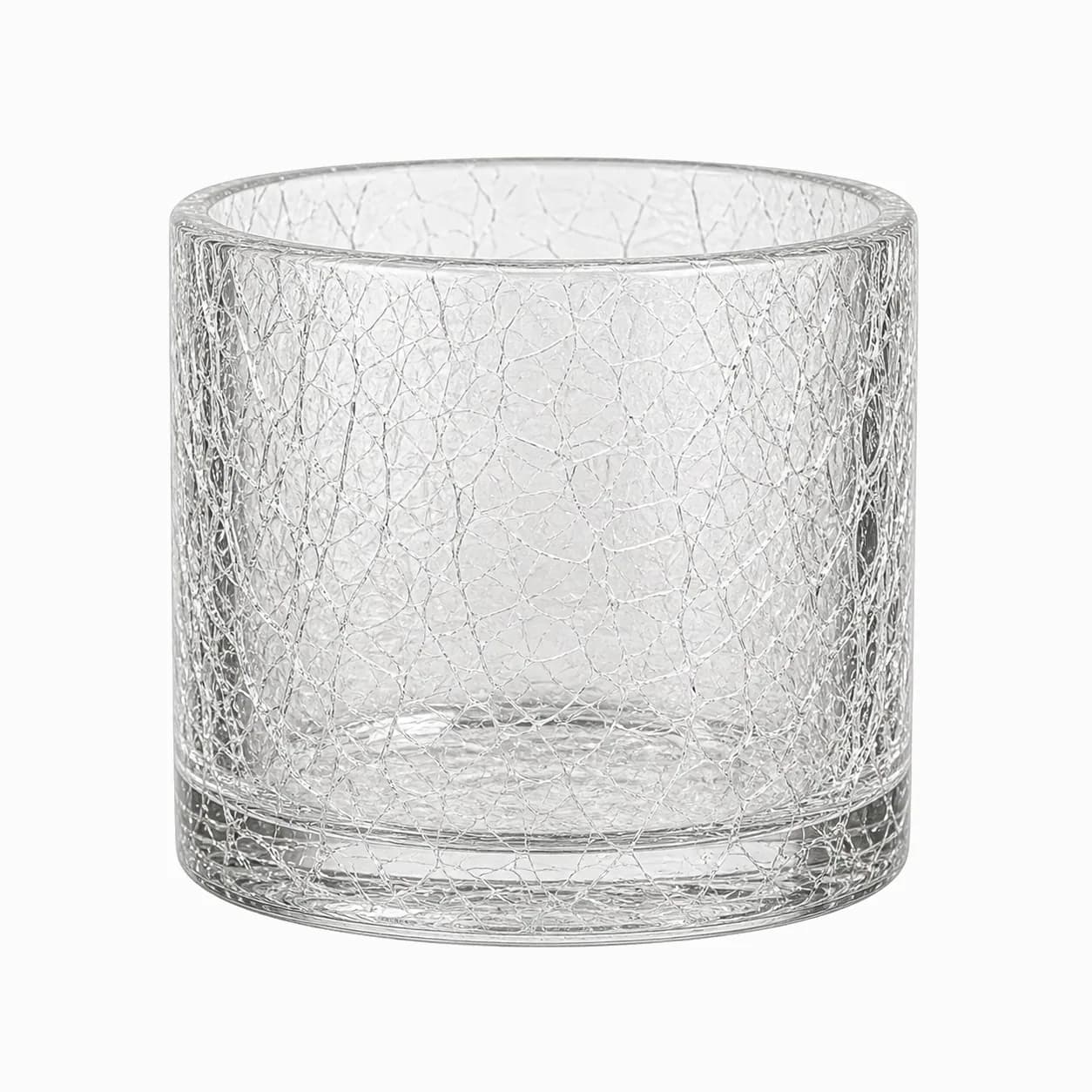 Crackled Glass Candle Cups GPS-CHF-5342