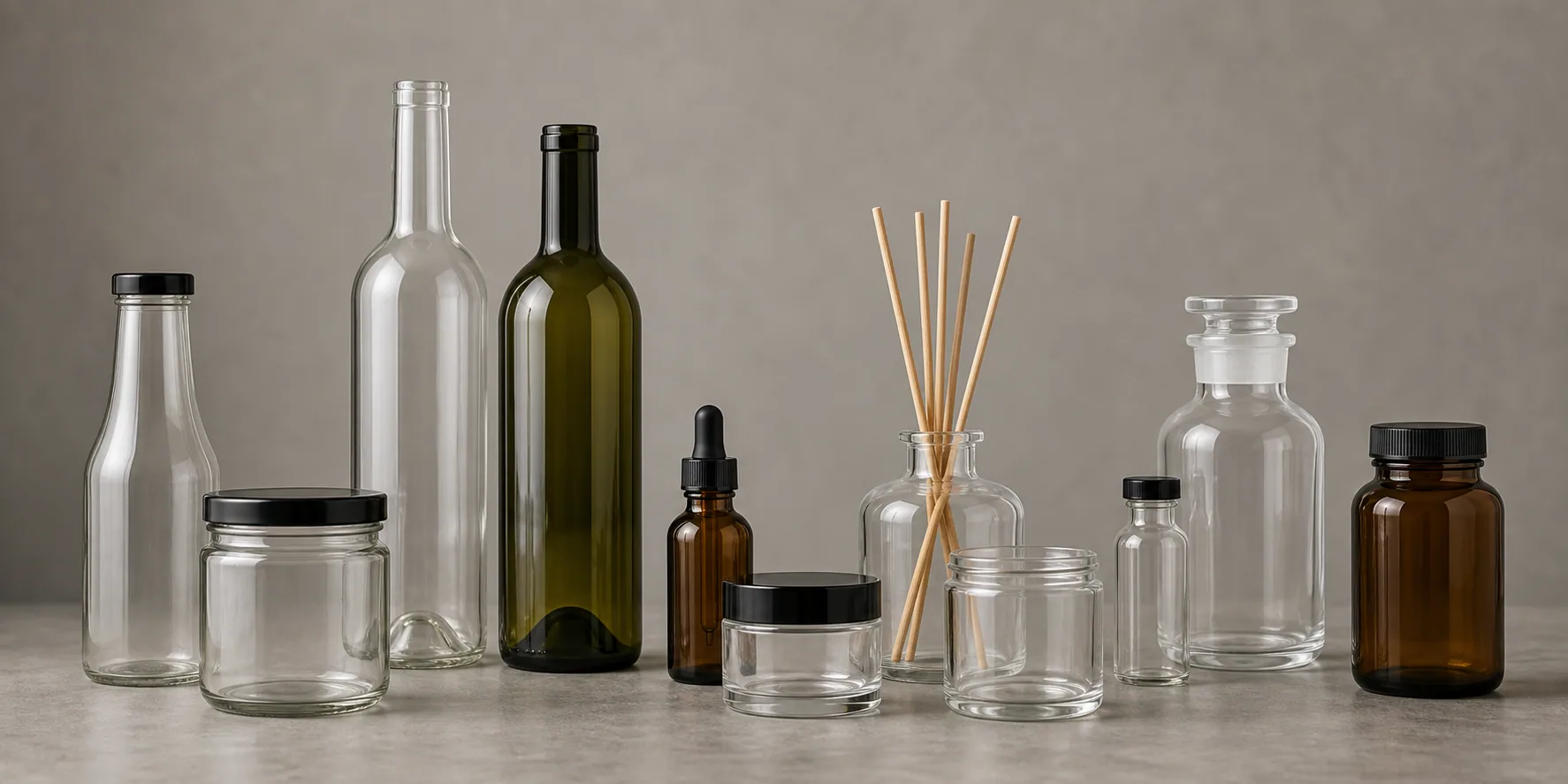 Glass packaging for food, beverage, beauty, home fragrance, laboratory and pharmaceutical markets